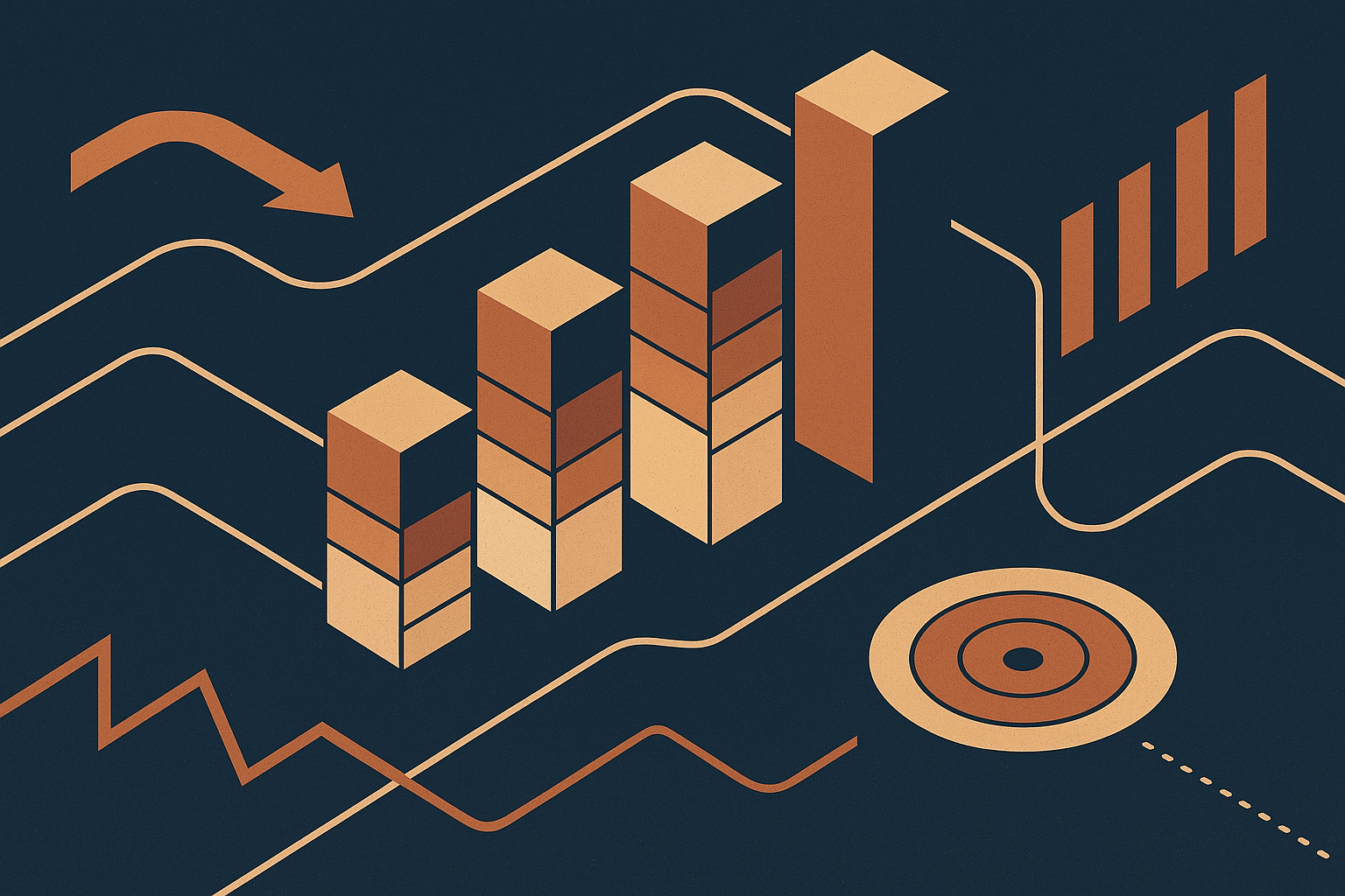 Abstract editorial illustration for: Google's AI Overviews Cut Top Search Result Clicks by 58%