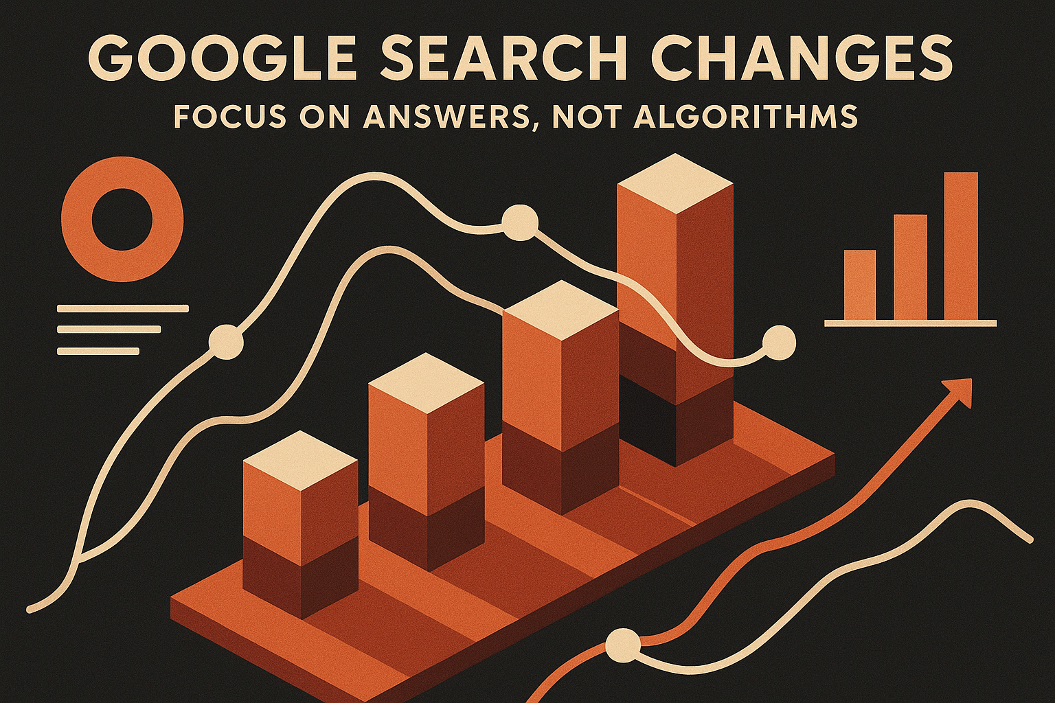 Abstract editorial illustration for: Google Search Changes: Focus on Answers, Not Algorithms