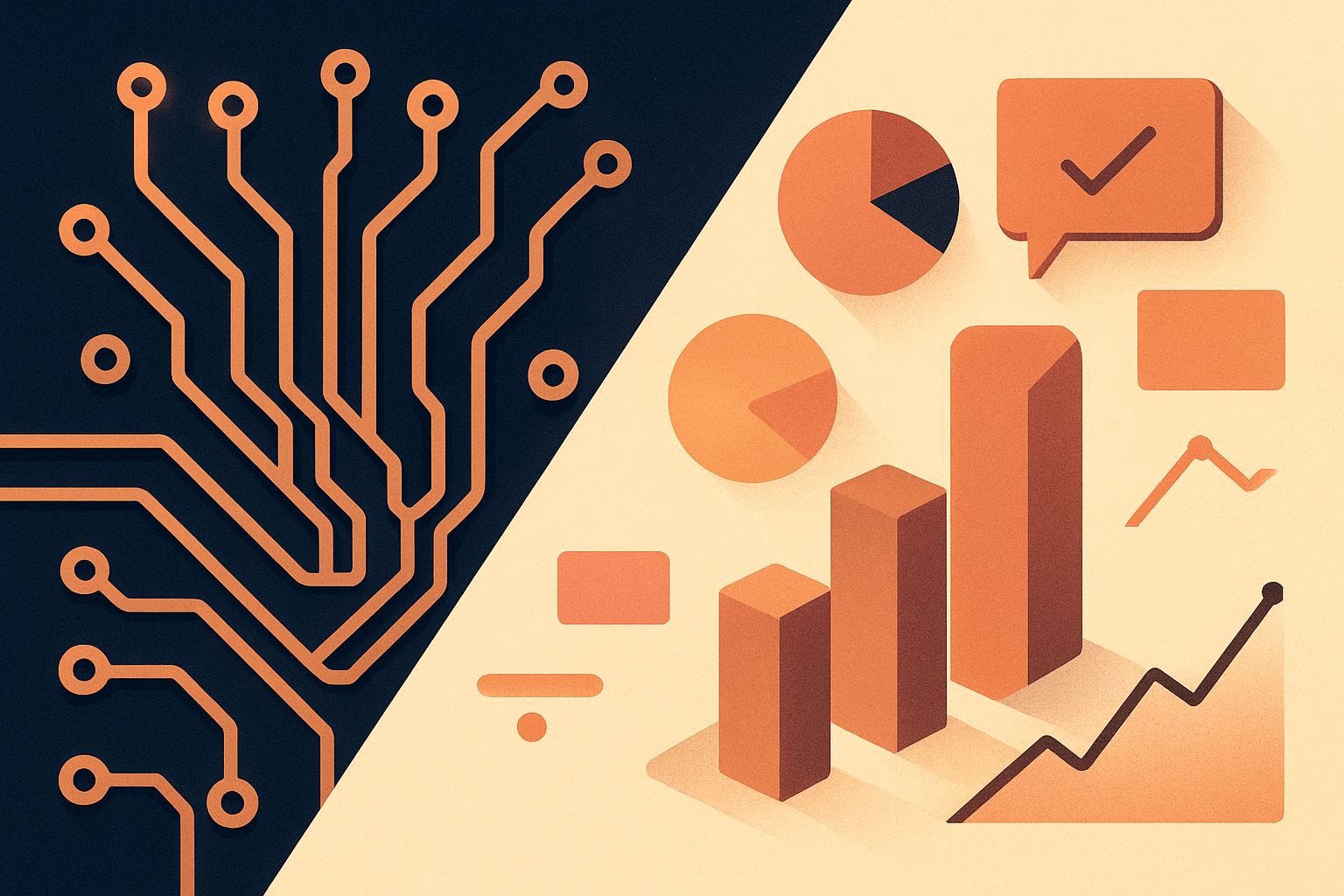 Abstract editorial illustration for: Prevent AI Brain Fry: Workflow Strategies for AI Use