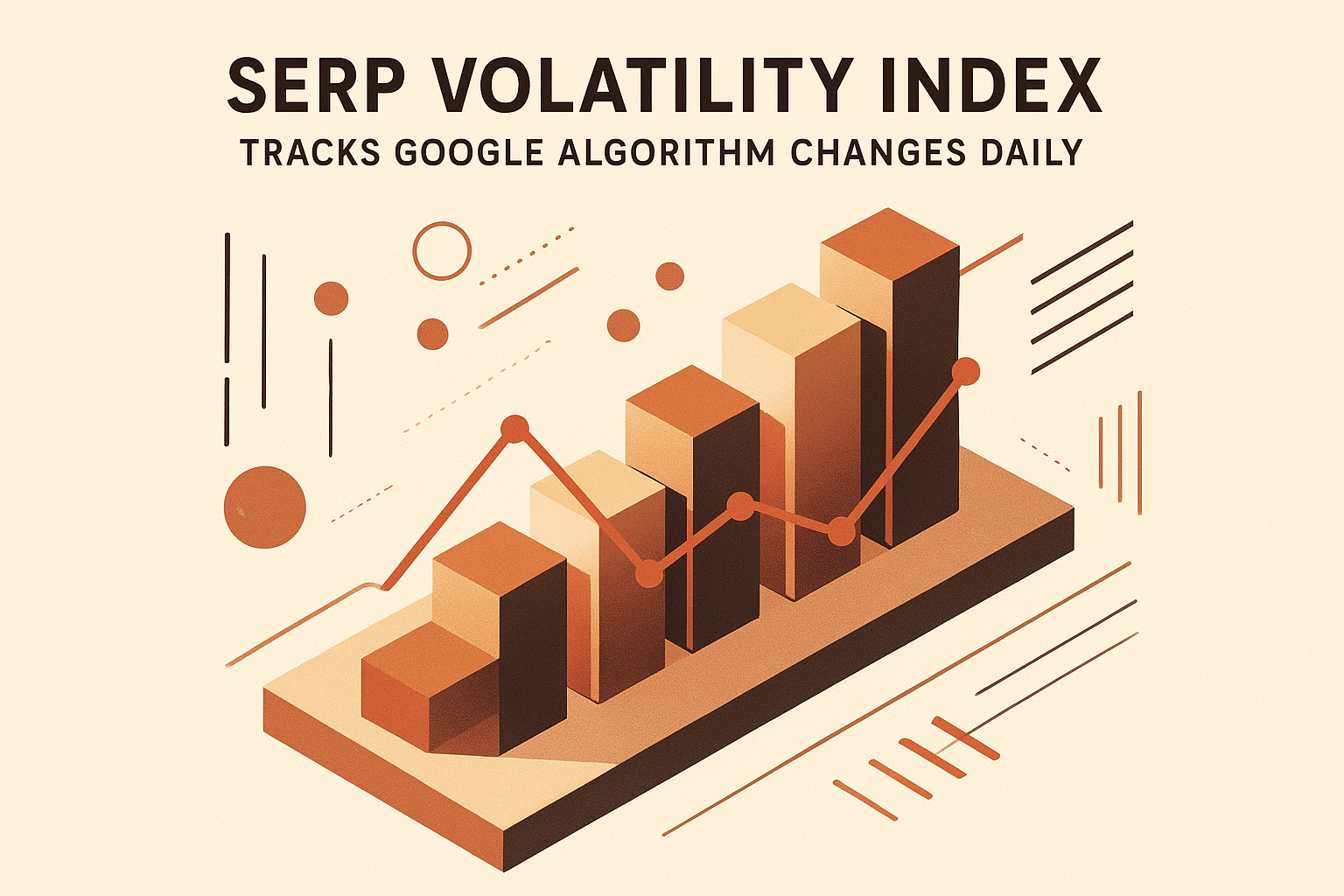 Abstract editorial illustration for: SERP Volatility Index Tracks Google Algorithm Changes Daily